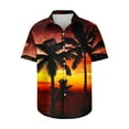 thumbnail image 5 of WREESH Men's Hawaiian Shirts Casual Beach Button Down Shirts Printed Short Sleeve Tops with Turndown Collar for Summer Vacation Wine, 5 of 5