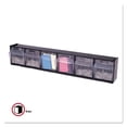 thumbnail image 2 of Tilt Bin Interlocking Multi-Bin Storage Organizer, 6 Sections, 23.63" X 3.63" X 4.5", Black/clear | Bundle of 10 Each, 2 of 7