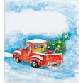 thumbnail image 3 of Ambesonne Christmas Duvet Cover Set, Truck Winter Scenery, King, Blue White Red, 3 of 3