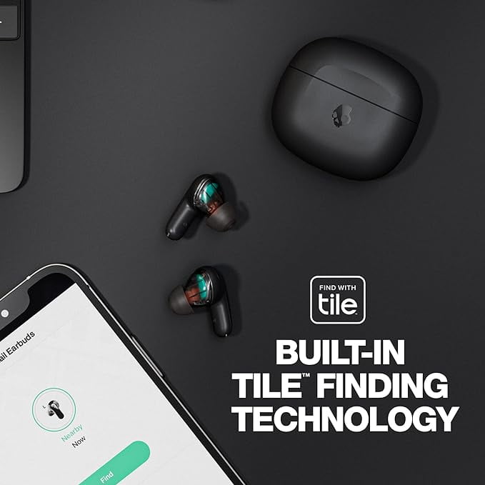 Skullcandy Rail XT Wireless Bluetooth Headphones, Skull-iQ, 34Hrs