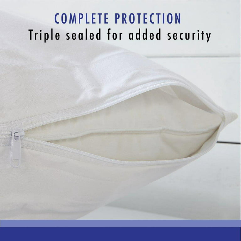 Utopia Bedding Waterproof Pillow Protector Zippered (2 Pack) Queen – Bed  Bug Proof Pillow Encasement 20 x 28 Inches