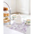 thumbnail image 4 of Purple White Floral Kitchen Dish Towels for Drying Dishes Set of 4, Spring Botanical Leaves Farmhouse Waffle Weave Microfiber Hand Tea Bathroom Towels Quick Dry & Absorbent Towel 12x12, 4 of 7