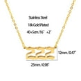 thumbnail image 2 of Angel Number Necklace Stainless Steel Gold Number Necklace Numerology Jewelry, 2 of 6