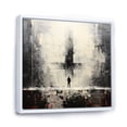 thumbnail image 2 of Designart "Minimalistic Black And White Yoga Asana I" Yoga Floater Framed Wall Art Prints, 2 of 5