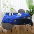 thumbnail image 6 of Blue Galaxy Universe Tablecloth 60" x 108" Rectangle Table Cloth Cover Tabletop Fabric for Indoor Dining Room Outdoor Party Picnic Camping Restaurant House Decor, 6 of 7