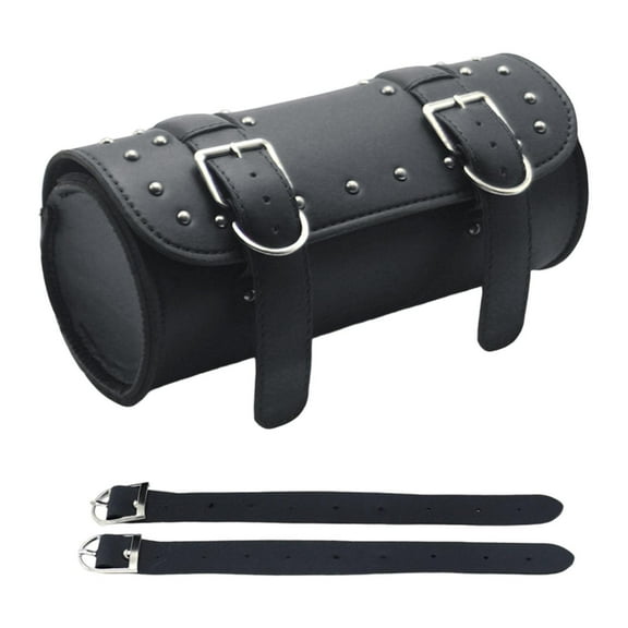Motorcycle Fork Bag Motorcycle Tool Bag Bicycle Saddlebag PU Leather Spacious Storage for Riders Bikes