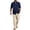 Navy*, variant on RUTAYY Men's Outfits Breathable Solid Color Long Sleeve Shirt with Button Pockets Comfortable Pants Yoga Casual Outdoor Wear Classic Travel Clothing Sets