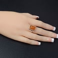 thumbnail image 3 of Sterling Silver and Baltic Honey Rectangle Amber Ring, 3 of 6