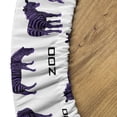 thumbnail image 5 of Ambesonne Zebra Fitted Round Tablecloth, Silhouette of African Animals, 45"- 56" Diameter, Violet Charcoal Grey, 5 of 5