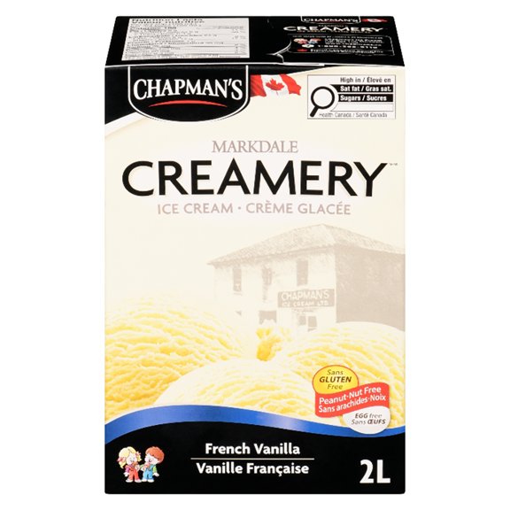 Chapman's Markdale Creamery Crème Glacée Vanille Française 2L