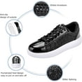 thumbnail image 4 of Glitter Sneakers for Women Dressy Sparkly Rhinestone Sneakers Shoes Women Bling Sequin Shiny Sneakers for Wedding Party Dancing Casual Wear, 4 of 12