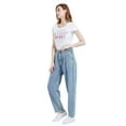 thumbnail image 5 of Women's Classic High Waisted Boyfriend Cropped Denim Jeans Loose Harem Pants, 5 of 7