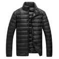 thumbnail image 2 of Mens Down Jackets Zip Up Padded Puffer Coat Warm Waterproof Windproof Outwear Army Green L, 2 of 2
