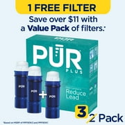 (4 pack) PUR PLUS Replacement Water Filters with Lead Reduction, 3 Pack, PPF951K3