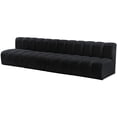 thumbnail image 6 of Meridian Furniture Arc Black Velvet Modular Sectional, 6 of 8