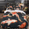 thumbnail image 3 of Home Bedding Set Fish Shell Comforter Cover Set Teen Adult Creative Seafloor Bedspreads,Queen (90"x90"), 3 of 5