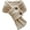 Beige, variant on Cute Mini Neck Warmer Scarf for Woman Knit Neck Gaiter with Two Buttons Outdoor Activities