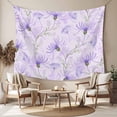 thumbnail image 2 of Purple Flowers Tapestry for Bedroom Wall Hanging Tapestry, Botanical Florals Plants Country Aesthetic Ceiling Backdrop Tapestries Poster Blanket Wall Decor for Teens Room Living Room Dorm 39" x 59", 2 of 8