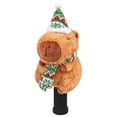thumbnail image 1 of Funda para Cabeza de Palo de Golf con Gorra Doble de Capibara Navideña, 1 of 4