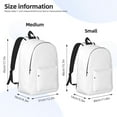thumbnail image 4 of Daiia White Vintage Canvas Backpack for Men and Women ,Hiking Backpack,Travel Laptop Bag for School,Large Capacity Backpack, 4 of 8