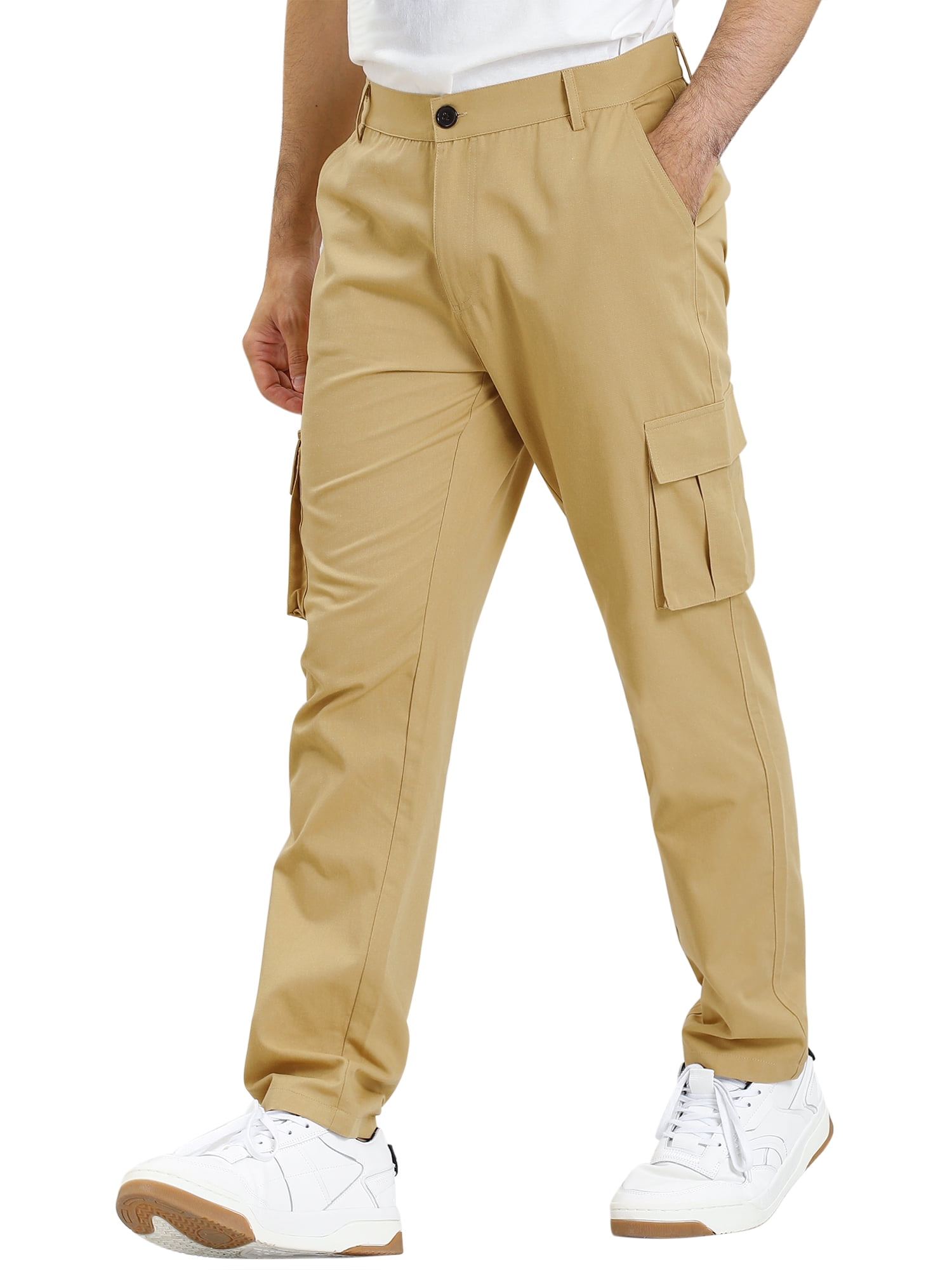 Men's Work Pants Regular Fit Jogger Casual Cargo Pants with Pockets 30 ...