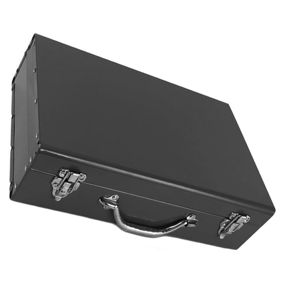 WRITWAA Black Portable Tool Box Metal Small Tool Storage Box with Handle Sturdy Durable Design