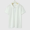 thumbnail image 2 of Gubotare Toddler Golf Polo Toddler Baby Boy Girl Polo Shirt Short Sleeve Button-Down Top Shirt with Pocket (White,Size 5-6 Years), 2 of 9