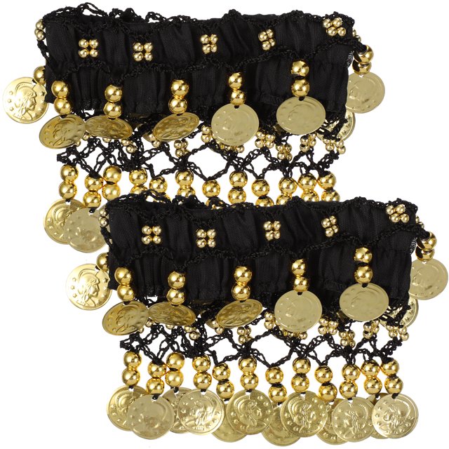 2 piezas de pulseras de tobillo para danza del vientre, joyería para el pie, tobilleras para danza del vientre, accesorios para disfraces de danza del vientre