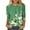 Green, variant on SHE IS Womens 3/4 Sleeve Tops, Long Shirts for Women Plus Size Womens Floral Tops Dressy Casual Womens Blouses for Work Professional Tunic Tops Women Long Sleeve
