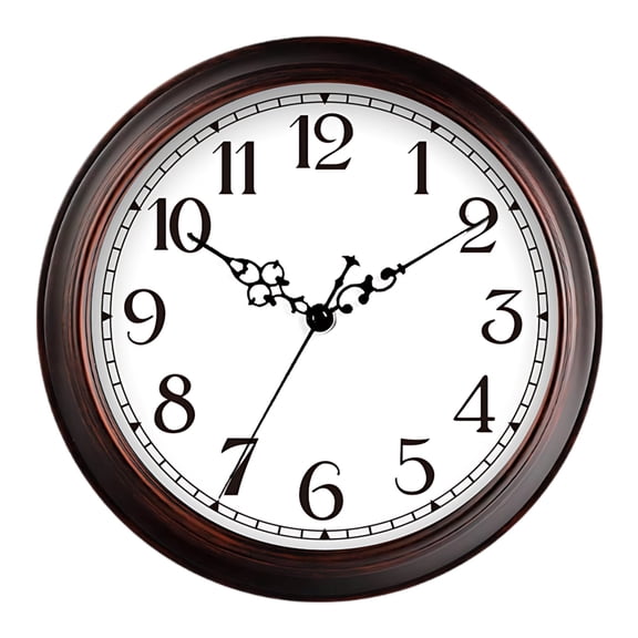Vintage Wall Clock for Living Room, 12 in / 30 cm Silent Quartz Clock, Decorative Pendulum Clock, Battery Operated, Classic Retro Design for Home, Office, Bedroom, and Dining Room