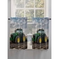 thumbnail image 3 of Kitchen Curtains 45 Inches length, Farm Tractor Window Treatment Curtain Drapes, Green Truck Country Rustic Field Harvester Lightweight Window Panels for Living Room Bedroom, 52"x45", 2 Panels, 3 of 7