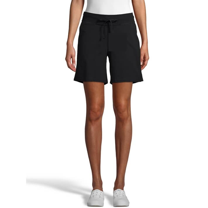 Hanes Womens Cotton Short with Pockets and Drawstring Waist - Walmart.com