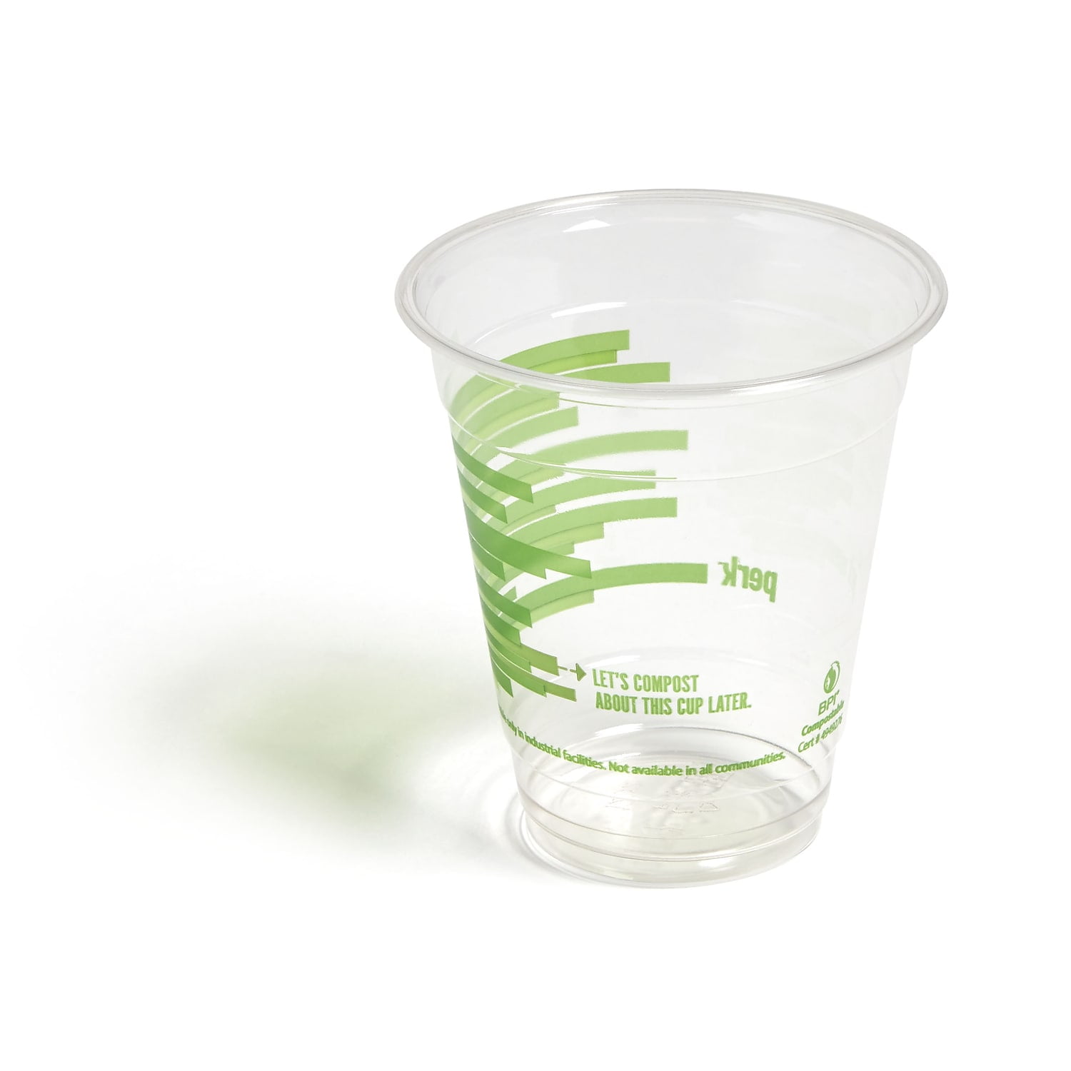 Greener Settings 12 oz. Clear Compostable Disposable Cups, Cold Drink Cups [50-Pack]