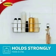Command Bath Shower Caddy, Satin Nickel, 1 Caddy, 4 Water Resistant