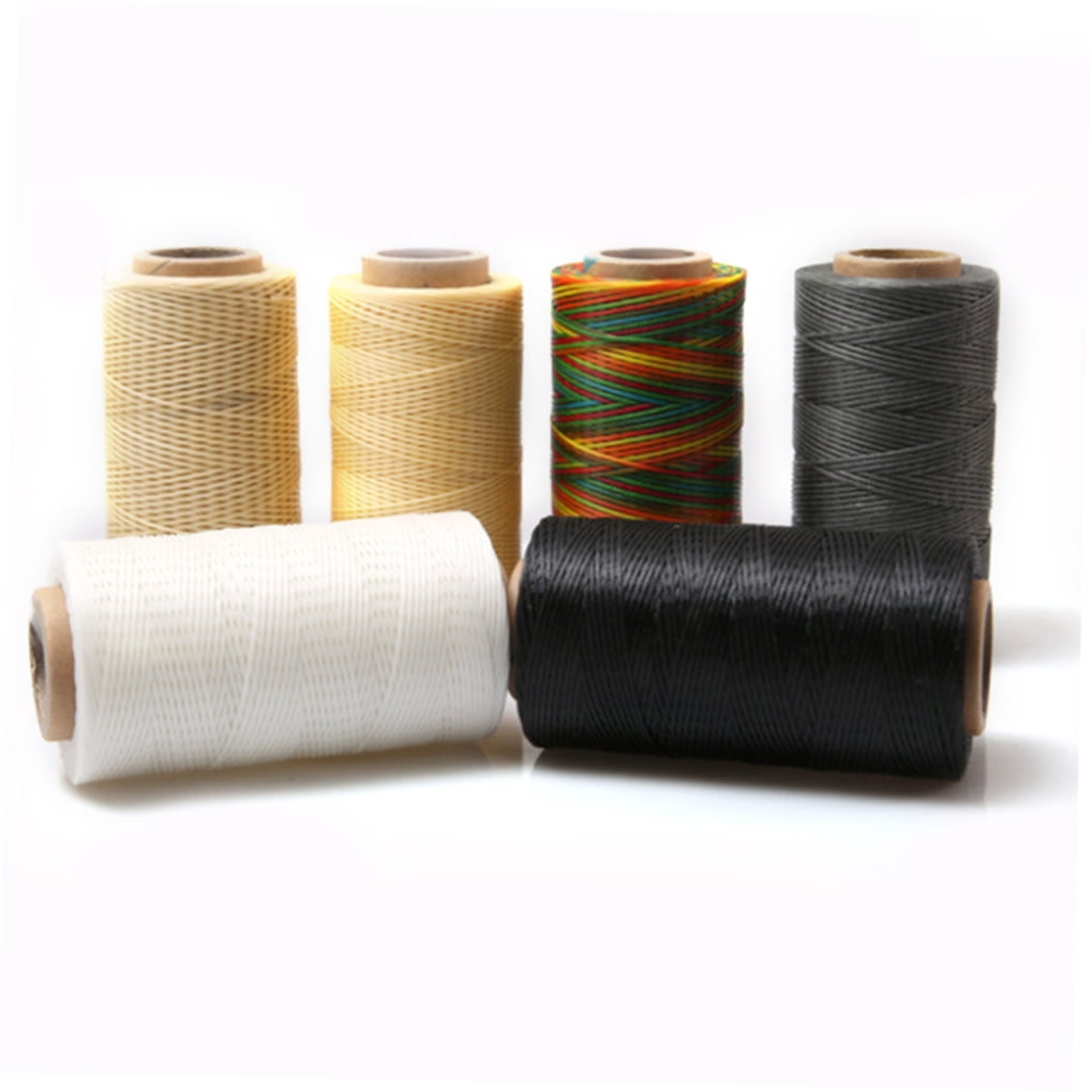 BESTYASH 2-Pack Black Waxed Polyester Sewing Thread for Crafts, Hand Sewing, Leatherwork, and Product Making