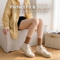 thumbnail image 6 of 12 Pairs Cute Crew Socks for Women, Neutral Casual Aesthetic Socks, 6 of 7