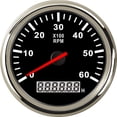 thumbnail image 1 of Universal Tachometer 85mm Car Boat Tacho Sensor Marine with Hourmeter 3000 4000 6000 8000 RPM Tachometer 12V/24V Red Backlight ,Wide Applicability, 1 of 7