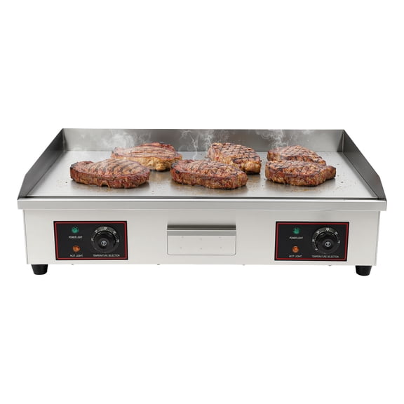 TFCFL 3000W Commercial Electric Griddle Stainless Steel Non-Stick Restaurant Teppanyaki Flat Top Grill