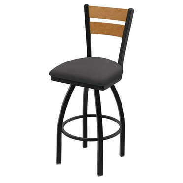 832 Thor 30" Swivel Bar Stool with Black Wrinkle Finish, Medium Back and Canter Storm Seat