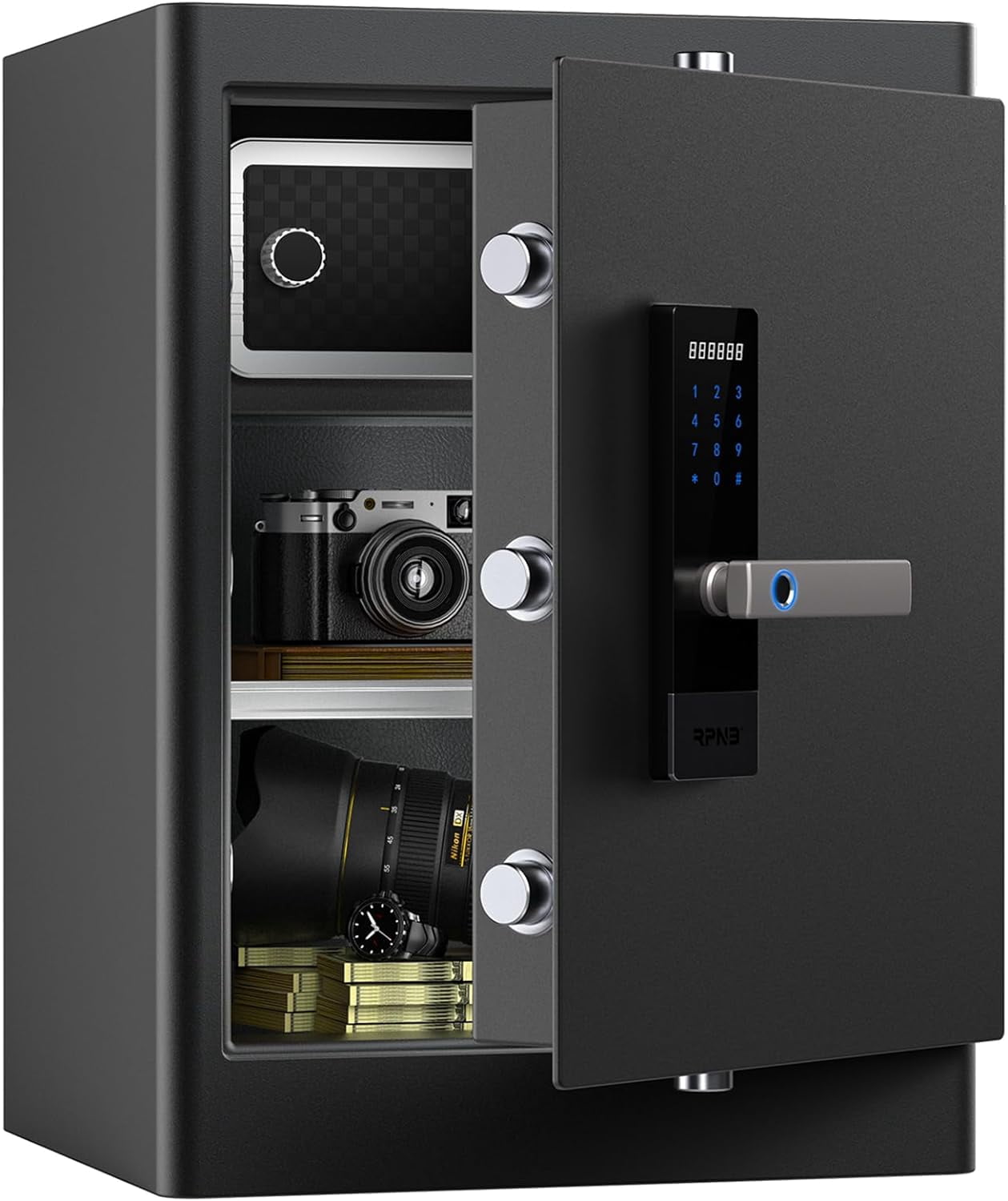 RPNB Deluxe Home Safe, Biometric Fingerprint Safe 2.8 Cubic Feet