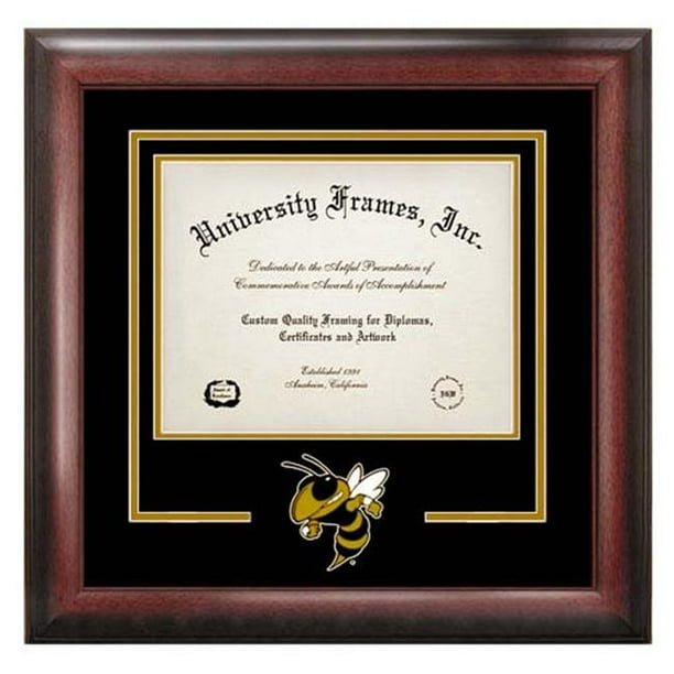 Tech Yellow Jackets 14" x 17" Spirit Diploma Frame Walmart