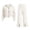Beige#girls sets, variant on FAVIPT Girls Tracksuit Set Cable Knit Full Zip Hoodie Jacket and Flared Split Pants Casual Cute 2 Piece Fall Winter Lounge Sets Beige,5 Years