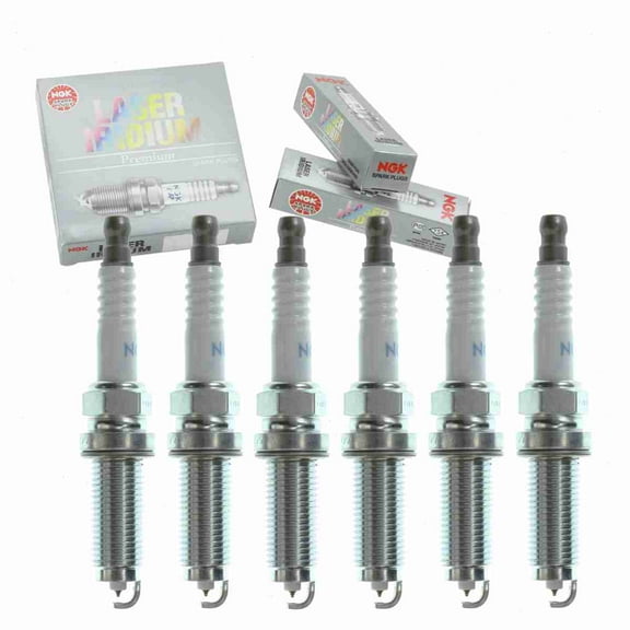 6 pc NGK 96509 Laser Iridium Spark Plugs for 12290-5K0-A01 122905K0A01 3500 4712 DXE22HCR11 IXEH22TT Ignition Wire Secondary Fits select: 2014-2015,2017 HONDA ACCORD