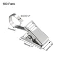 thumbnail image 2 of Curtain Clip Hook Set Clips for Photos Home Decoration 0.71"*0.39" 100 Pack Silver Tone, 2 of 7