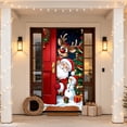 thumbnail image 6 of Ouuluon Festive Christmas Door Curtain, 35X71 inch Hanging Cover for Front Door Wall Holiday Party Decoration, 6 of 7