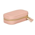 thumbnail image 4 of Mele & Co. Lucy Travel Jewelry Case, Textured, Pink Vegan Leather, 4 of 5