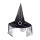 thumbnail image 2 of Sombrero de bruja de Halloween para mujer | Accesorio plegable para disfraz de cosplay | Sombrero puntiagudo de 35 cm de alto | Naranja, negro, rojo y morado | Material: tafetán de poliéster |, 2 of 6