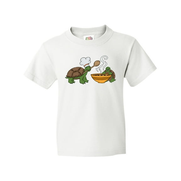 Inktastic Cute Turtle Chefs Making Soup Youth T-Shirt