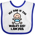 thumbnail image 3 of Inktastic Dad is Worlds Best Lawyer Boys Baby Bib, 3 of 4