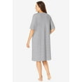 thumbnail image 2 of Dreams & Co. Plus Size Satin Trim Cotton Sleepshirt, 2 of 6